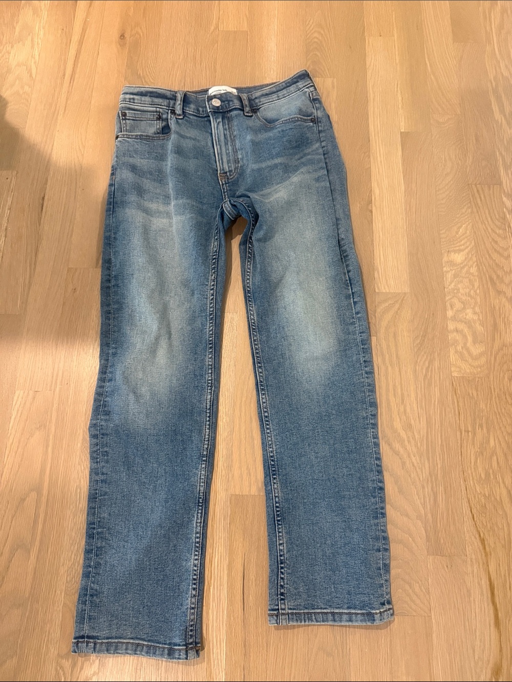 Classic Boys Abercrombie Straight-Leg Jeans in Light Blue